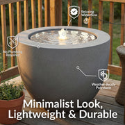Round Polystone Bubble Outdoor Fountain