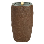 Polystone Cylinder LED Outdoor Fountain