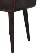 Curved Mango Wood Mini Nightstand