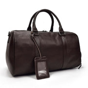 Pebbled Leather Weekender Duffel Bag