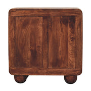 Rounded Mango Wood Three-Drawer Chest