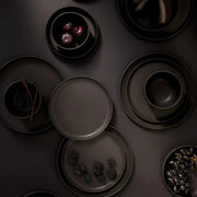 Matte Black Stoneware Dinnerware Set