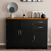 Oak-Top Black Buffet Credenza (view 5) | Roost & Roam