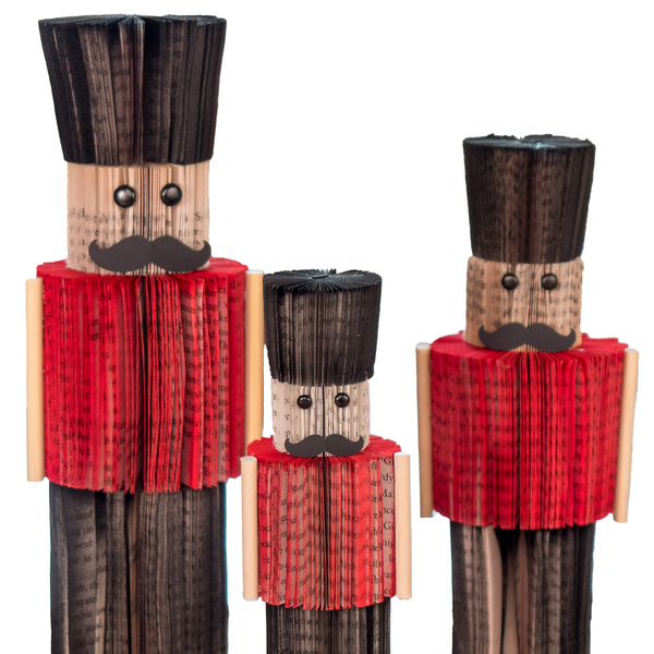 Folded Book Paper Nutcracker Decor