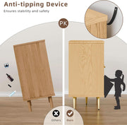 Rattan Door Natural Finish Buffet Pair – buffet (view 7) | Roost & Roam