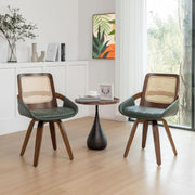 Cane Back Swivel Dining Chair Set – dining room set (view 8) | Roost & Roam