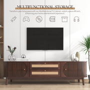 Fluted Rattan-Front Media Console