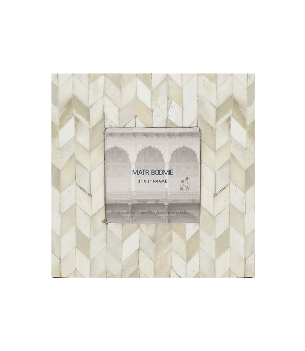 Chevron Bone Inlay Picture Frame