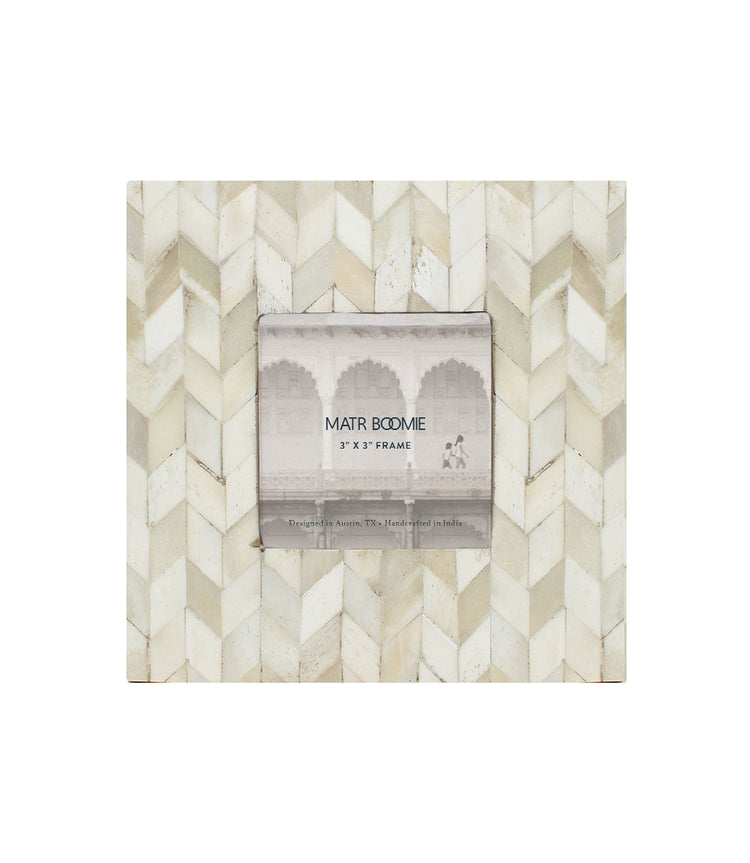 Chevron Bone Inlay Picture Frame