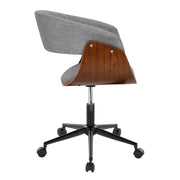 Mid-Century Upholstered Swivel Office Chair