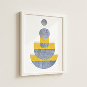 Abstract Monotype Framed Print