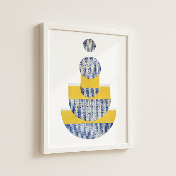 Abstract Monotype Framed Print