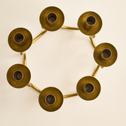 Looped Gold Metal Seven-Light Candelabrum