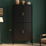 Fluted MDF Wine Display Cabinet