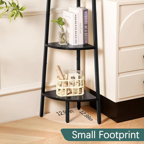 Matte Black Metal Corner Bookcase – book case (view 4) | Roost & Roam