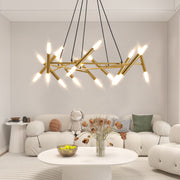 Matte Gold Branch Chandelier Light Fixture
