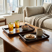 Acacia Wood Serving Tray Set