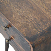 Curved Mango Wood Two-Drawer Nightstand
