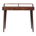Raised-Back Chestnut Mango Wood Console Table