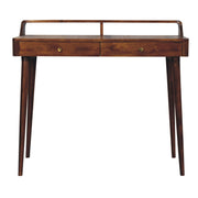 Raised-Back Chestnut Mango Wood Console Table