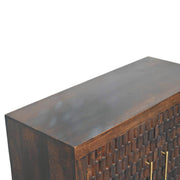 Carved Mango Wood Two-Door Sideboard