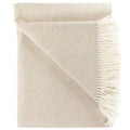 Merino Wool Herringbone Fringe Throw