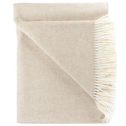 Merino Wool Herringbone Fringe Throw