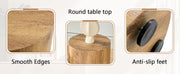 Wood-Grain Cylinder Side Table Set