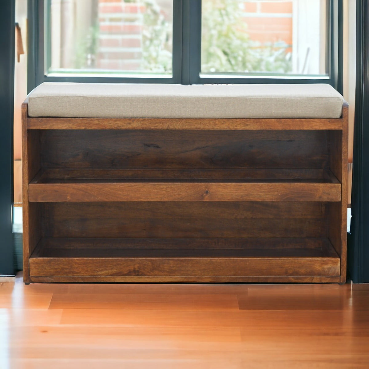 The bench that holds the whole morning routine