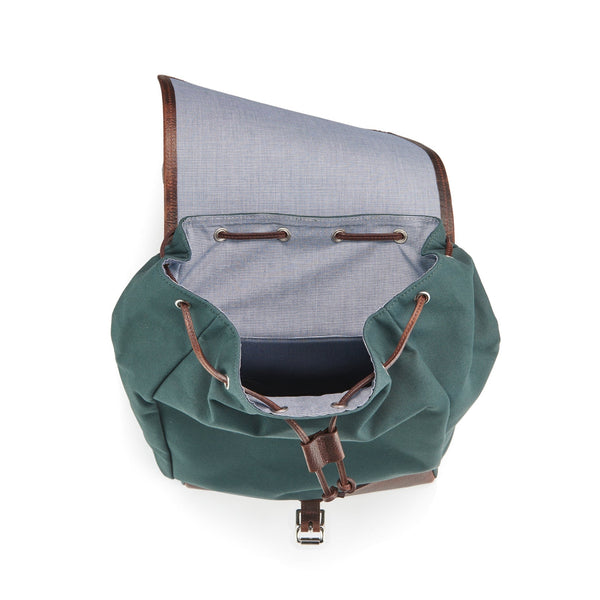 Waterproof Canvas Leather-Trim Backpack
