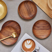 Reclaimed Teak Round Coaster Set