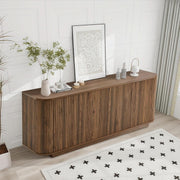 Fluted Walnut-Finish Sideboard Cabinet – buffet (view 8) | Roost & Roam