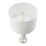 Marble and Crystal Column Table Lamp