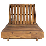 Slatted Acacia Wood Outdoor Chaise Lounger — additional product view 12