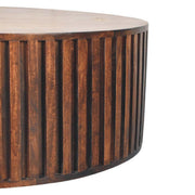 Slatted Round Mango Wood Coffee Table