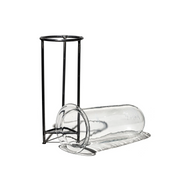 Clear Glass Tube Vase With Stand