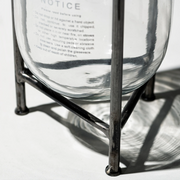 Clear Glass Tube Vase With Stand