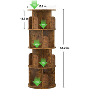 Rotating Four-Tier Corner Bookshelf (view 7) | Roost & Roam