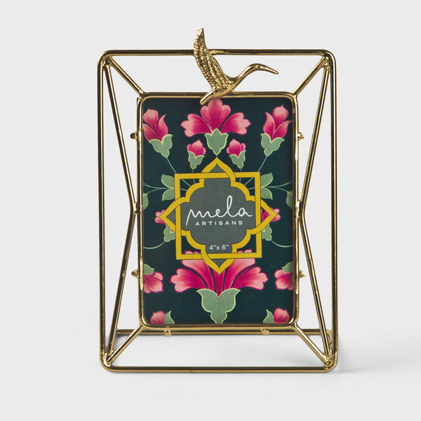 Gold Wire Crane Photo Frame