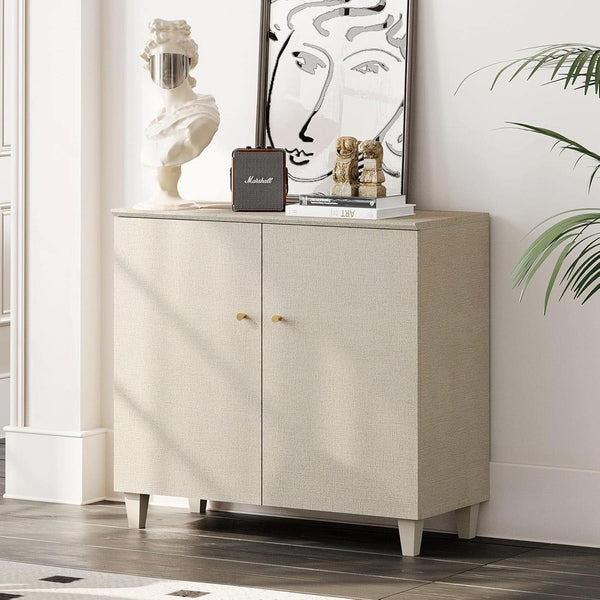Linen-Texture Two-Door Storage Sideboard (view 2) | Roost & Roam