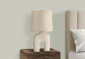 Arch-Form Cream Resin Table Lamp
