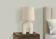 Arch-Form Cream Resin Table Lamp