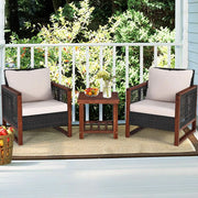 Acacia Wicker Outdoor Lounge Set – outdoor patio (view 3) | Roost & Roam