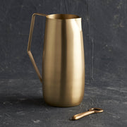 Hand-Buffed Brass Serving Pitcher