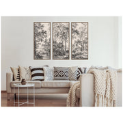 Antonie Waterloo Woodland Triptych Canvas Set — close-up of label and production detail