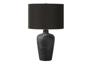 Grid-Impressed Ceramic Table Lamp