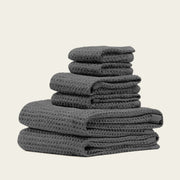 Waffle-Weave Cotton Bath Towel Set
