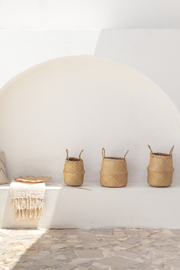 Chevron Seagrass Storage Basket