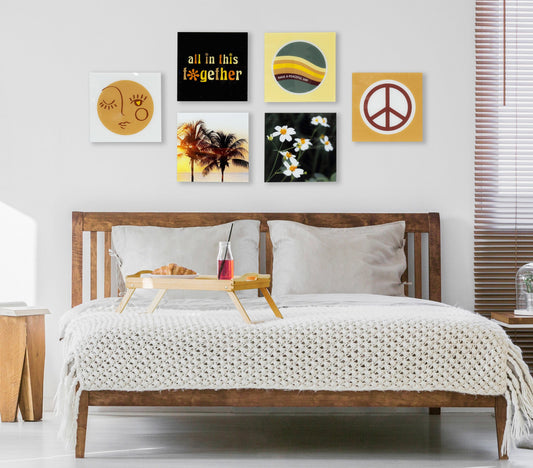 Retro Bohemian Acrylic Wall Art Set