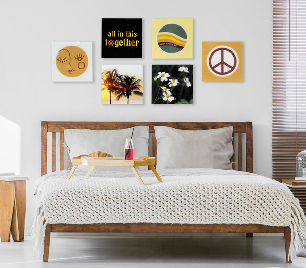 Retro Bohemian Acrylic Wall Art Set